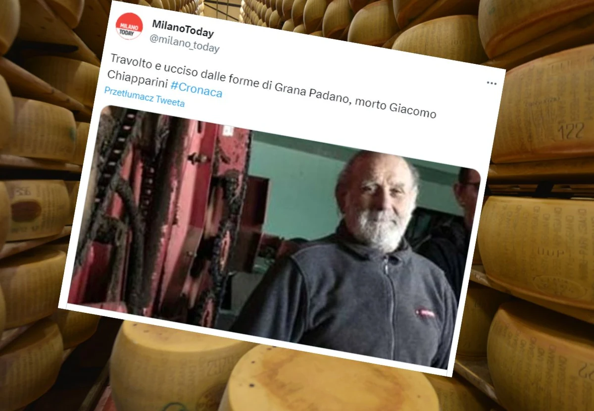 74-letni właściciel firmy wyrabiającej sery zginął przygnieciony tysiącami ważących 40 kg kręgów parmezanu. Do tragedii doszło w niedzielę w gospodarstwie w pobliżu Bergamo w północnych Włoszech.