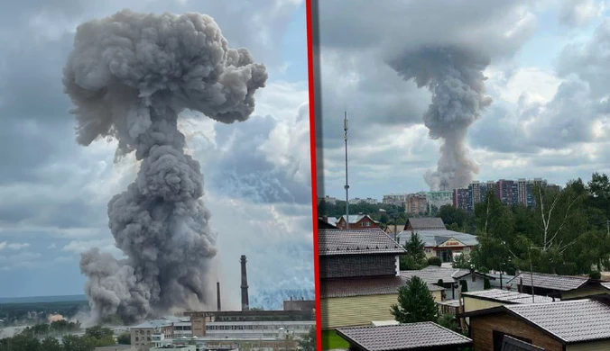Potężny wybuch pod Moskwą. Płonie fabryka produkująca sprzęt wojskowy