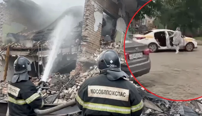 Silny wybuch pod Moskwą. Przedsiębiorcza Rosjanka przyjechała po "pamiątkę"