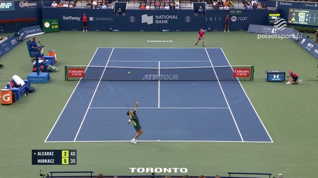 Skrót meczu turnieju ATP w Toronto Carlos Alcaraz - Hubert Hurkacz.

