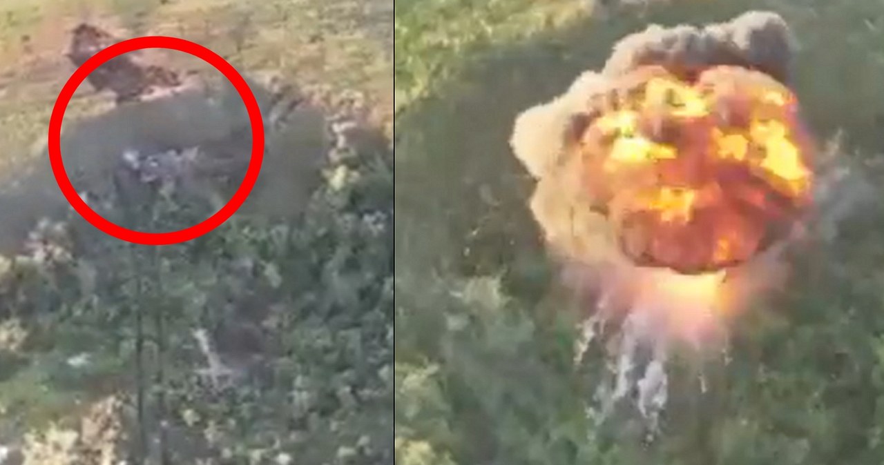 Takiego rozwoju wydarzeń na ukraińskim froncie jeszcze nie mieliśmy okazji zobaczyć na filmie. Rosyjski czołg T-90 spadł z klifu i został zniszczony przez drona.