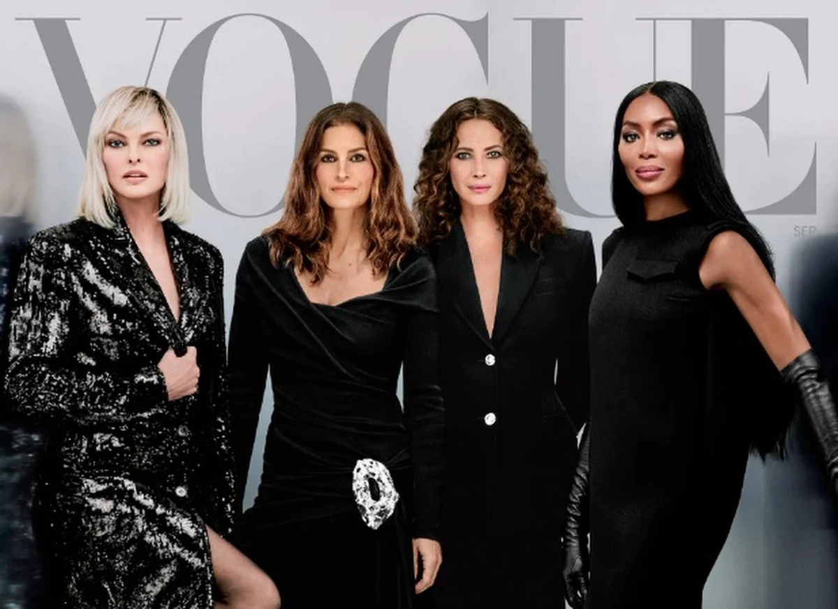 Wielkie modowe ikony lat 90. - Naomi Campbell, Cindy Crawford, Linda Evangelista i Christy Turlington - znajdą się na okładce wrześniowego, brytyjskiego oraz amerykańskiego wydania Vogue'a. W sieci pojawił się film ukazujący kulisy sesji zdjęciowej supermodelek. Pokazano też okładkę najsłynniejszego modowego pisma. 