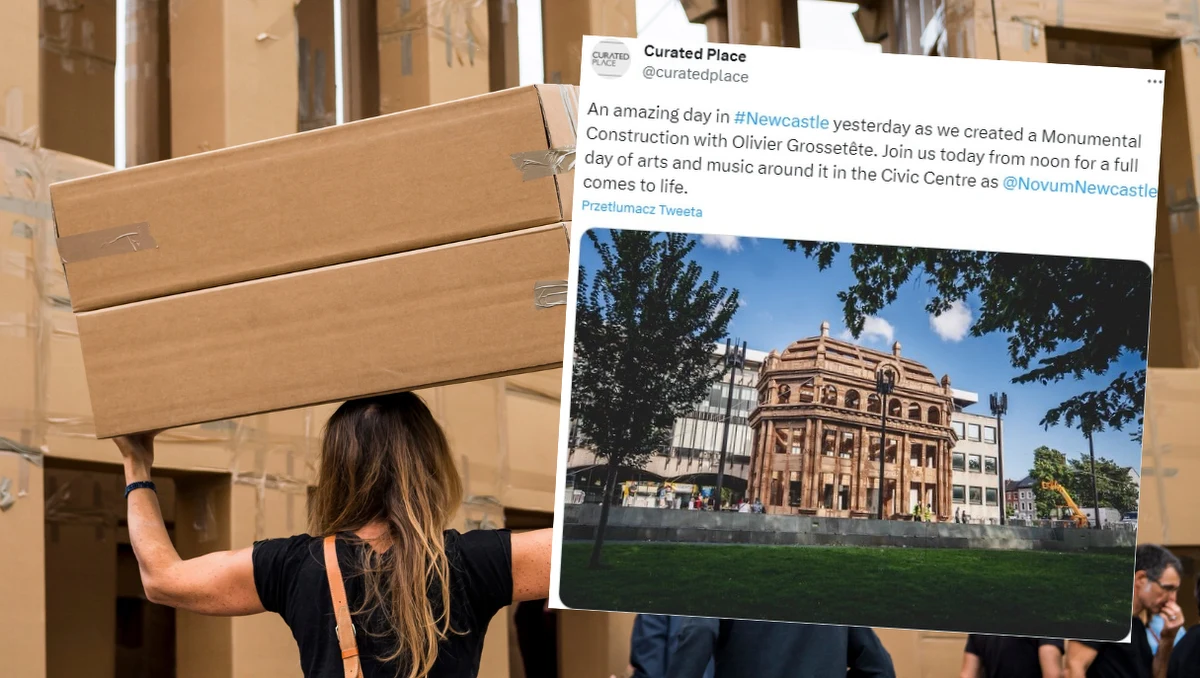 Olbrzymia kamienica z kartonowych pudeł powstała Newcastle. To dzieło francuskiego artysty Oliviera Grossetête’a, który specjalizuje się w takich happeningach. 