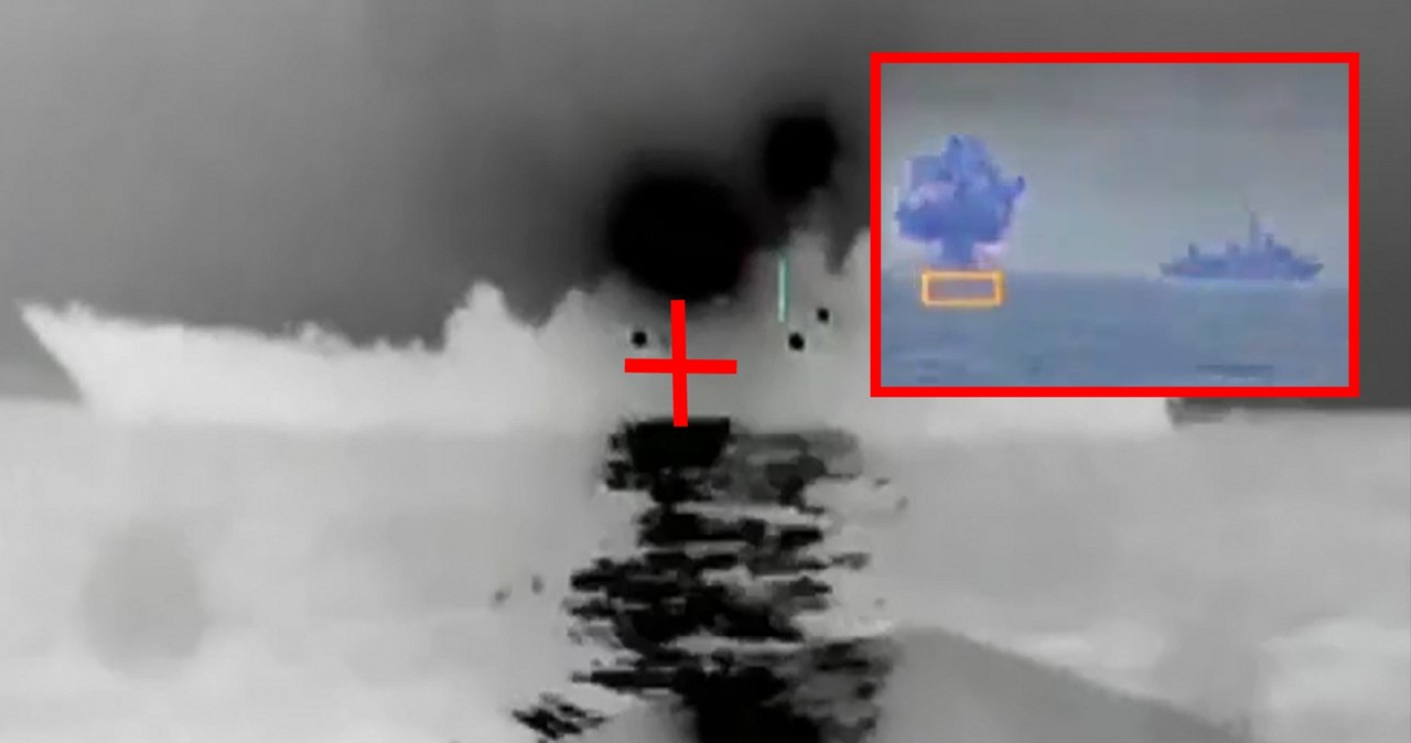 Sztab Generalny Sił Zbrojnych Ukrainy pochwalił się materiałem filmowym, na którym uwieczniono kilka najbardziej spektakularnych ataków dronów morskich na rosyjskie okręty Floty Czarnomorskiej.