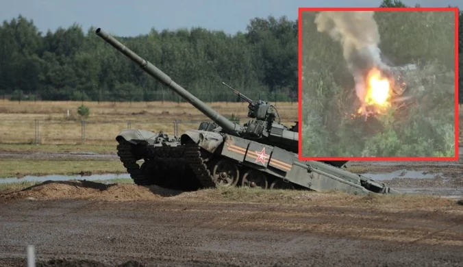 Nowoczesny czołg Rosjan zniszczony. Ukraińcy wykorzystali drona za 500 dolarów