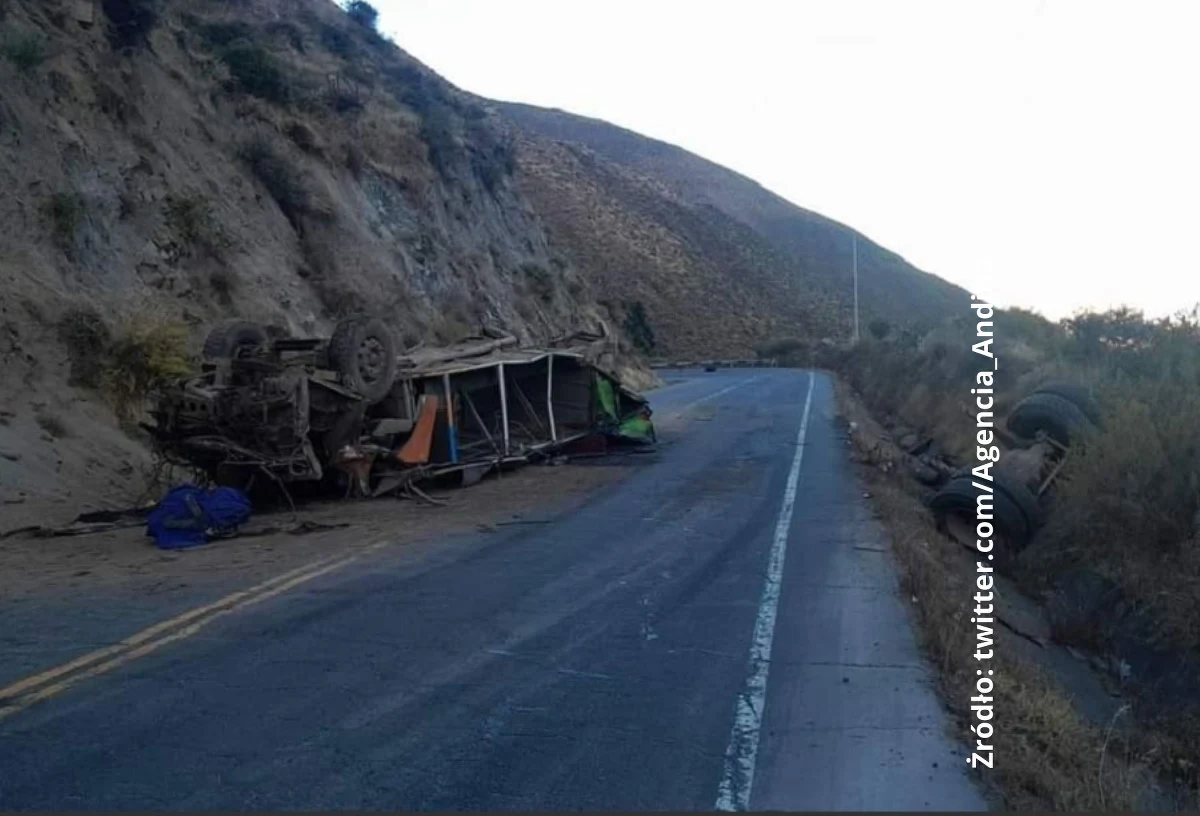 Tragiczny wypadek w Peru. Autobus runął w przepaść w Andach, w wypadku zginęło 13 osób, a pięć zostało ciężko rannych - informują lokalne władze. Autobusem w sumie podróżowało około 50 osób.
