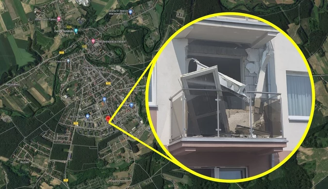 Drzwi i okna wyleciały z budynku. Potężną eksplozję spowodowały olej i woda