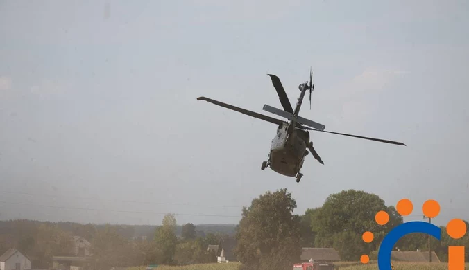 Black Hawk zahaczył o linię energetyczną. Chwile grozy na pikniku