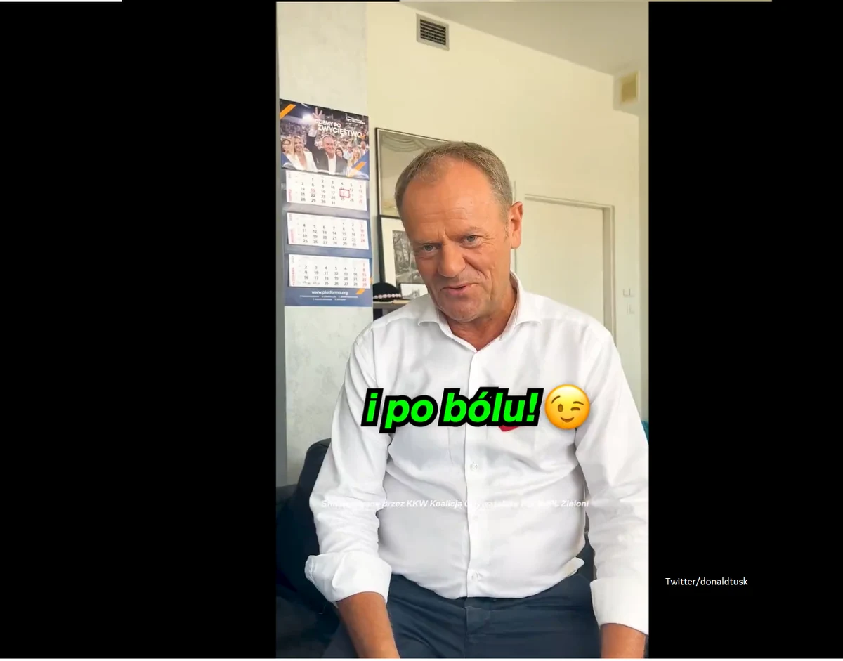 "Drogi Jarosławie, nie ma się co bać, nie ma się co wstydzić. Ze mną będzie po polsku; godzinka debaty i po bólu" - zwrócił się do wicepremiera, prezesa PiS Jarosława Kaczyńskiego lider PO Donald Tusk w nagraniu umieszczonym w mediach społecznościowych.