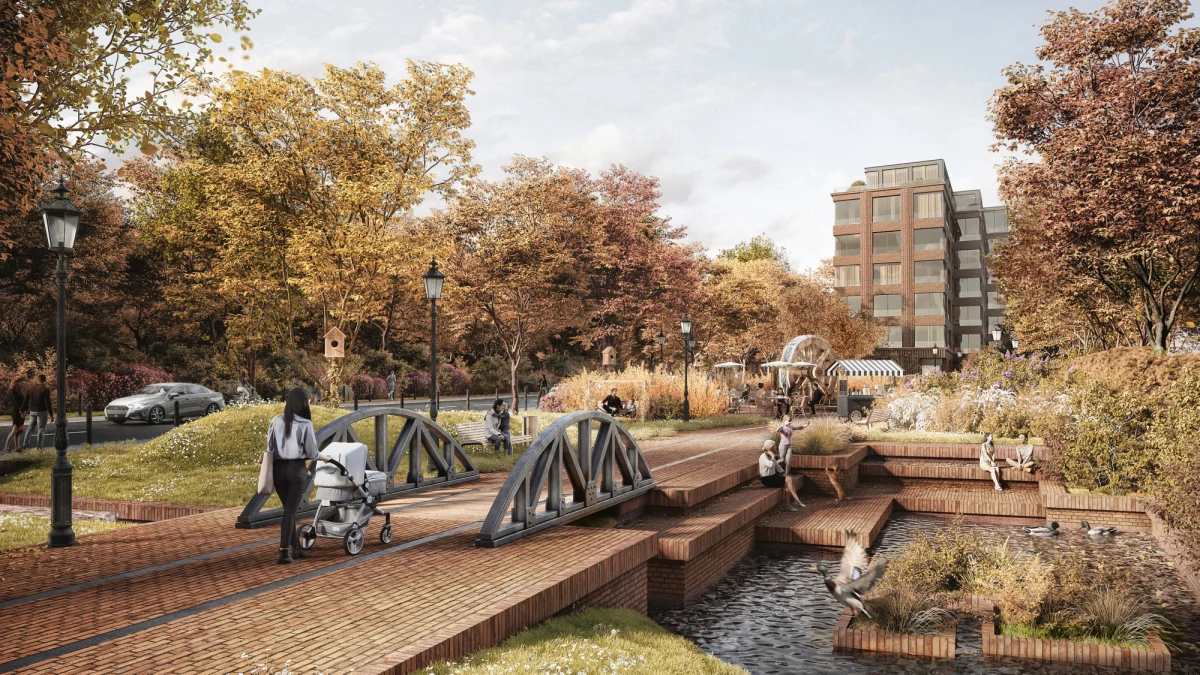 Rzeka Lamus, o najszybszym nurcie spośród miejskich rzek w Łodzi, znów będzie płynąć na powierzchni. Po ponad 100 latach zaplanowano jej wydobycie z podziemi. Przestrzeń wokół wody będzie zaaranżowana, jako zielony skwer, gdzie będzie można odpoczywać, relaksować się, wypić filiżankę kawy.
