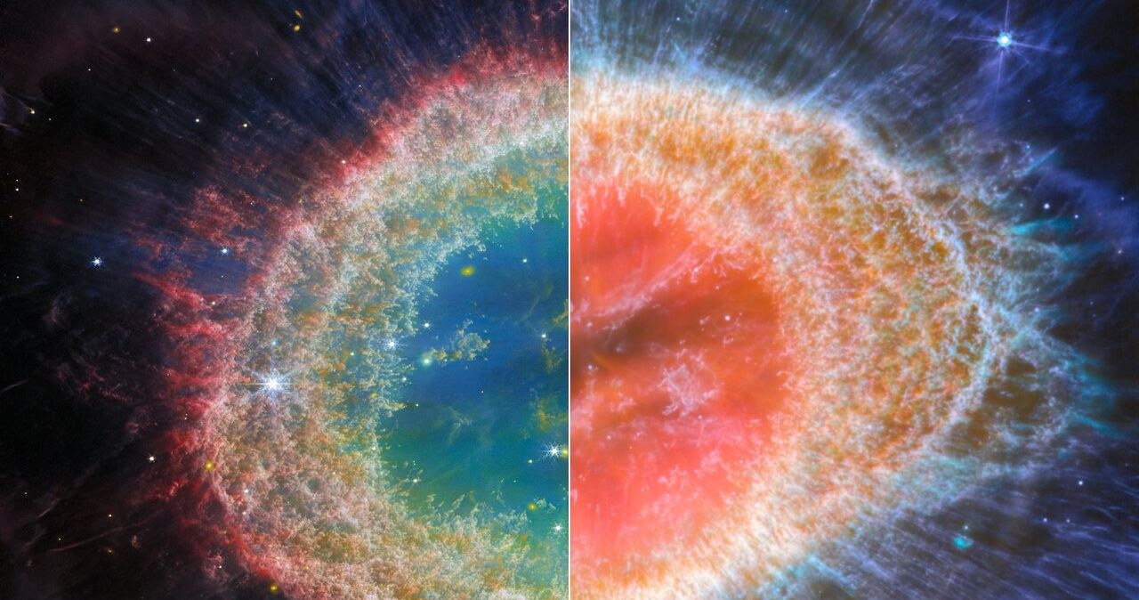 Kosmiczny Teleskop Jamesa Webba (JWST) uchwycił niezwykle szczegółowe zdjęcia Mgławicy Pierścień - aż trudno oderwać od nich wzrok!