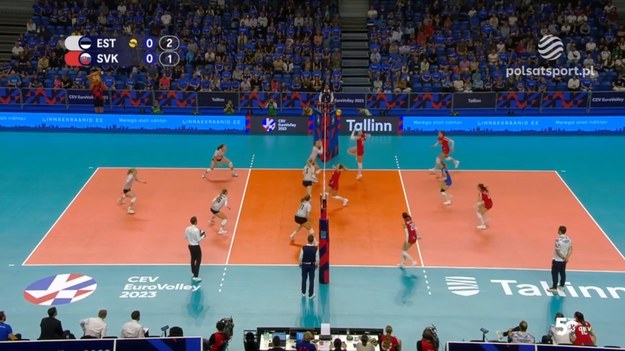 Skrót meczu Estonia – Słowacja 1:3 (26:24, 24:26, 9:25, 18:25). Mistrzostwa Europy siatkarek – grupa D

