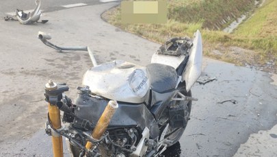 Śmiertelny wypadek w Płusach. Motocyklista zginął na miejscu