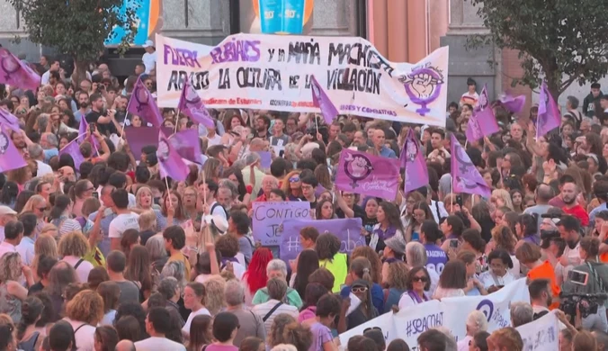 Protesty na ulicach Madrytu. "Rubiales musi odejść". WIDEO