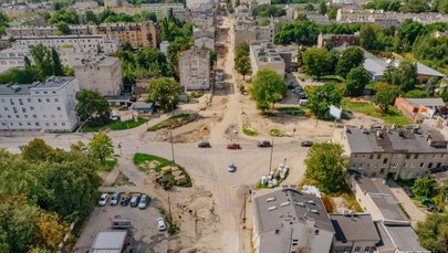 ​Ulica Przybyszewskiego w Łodzi bez tramwajów