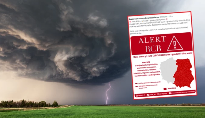Wichury, grad i burze. Alert RCB dla połowy Polski