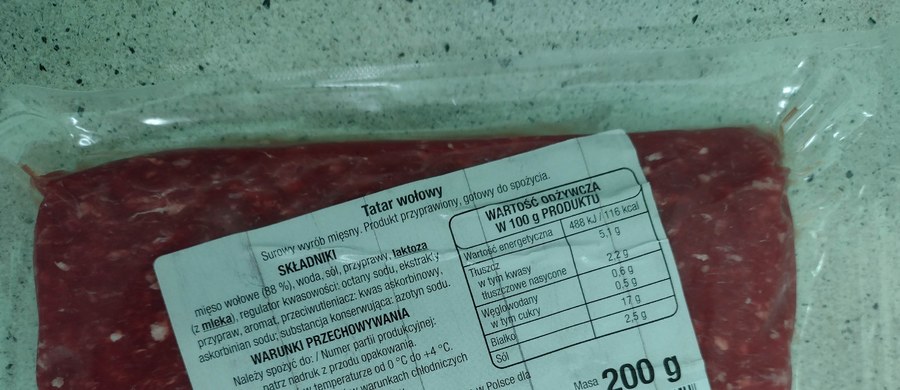 Główny Inspektorat Sanitarny wydał we wtorek ostrzeżenie dotyczące wykrycia bakterii salmonelli w partii tatara wołowego.