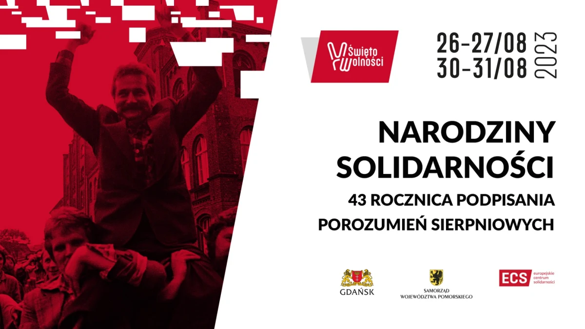 Zbliżają się główne obchody „Święta Wolności” w Gdańsku. To wydarzenia upamiętniające zawarcie Porozumień Sierpniowych. Europejskie Centrum Solidarności zaprasza na wystawę stałą, uroczyste otwarcie historycznej Bramy nr 2 czy wręczenie medalu wdzięczności.