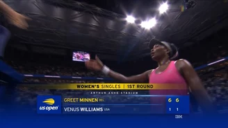 Venus Williams wypada z US Open po porażce w dwóch setach z kwalifikantką Minnen