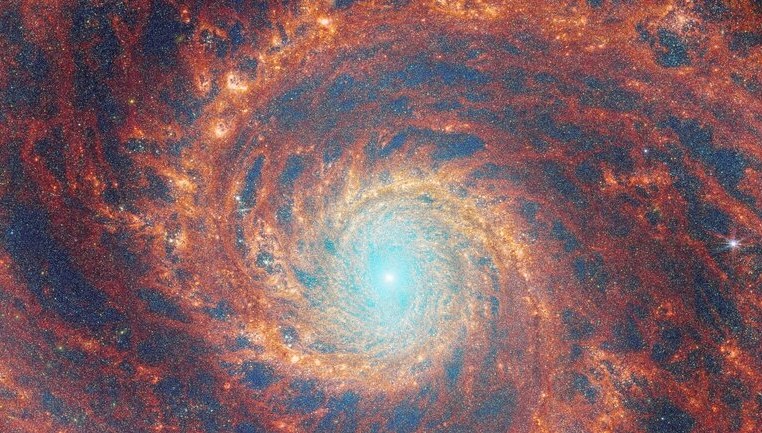The Webb telescope captured a new image.  The amazing Whirlpool Galaxy