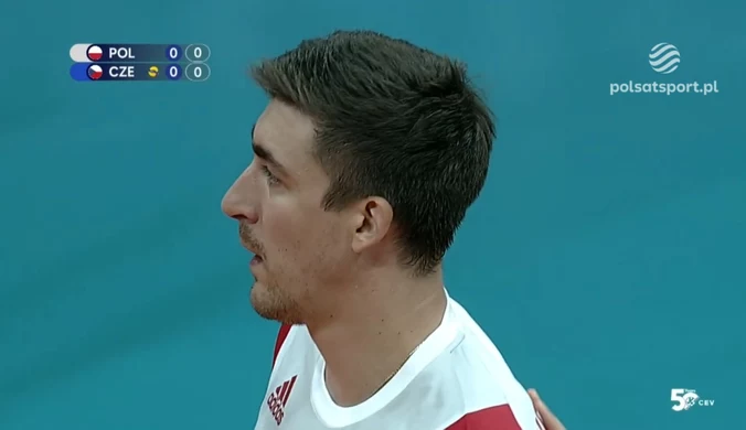 Łukasz Kaczmarek – pierwszy punkt reprezentacji Polski w ME siatkarzy 2023. WIDEO