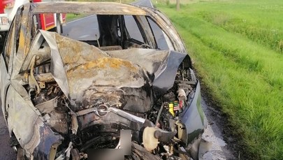 Makabryczny wypadek koło Śremu. Nie żyje 19-letni kierowca