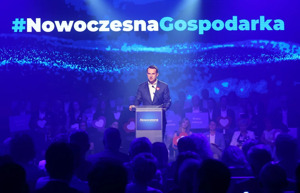 Konwencja Krajowa Nowoczesnej z przewodniczącym partii Adamem Szłapką.