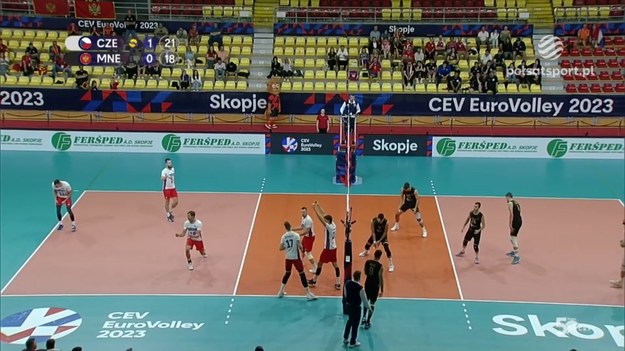 Skrót meczu Czechy - Czarnogóra 3:0 (25:18, 25:20, 25:15).