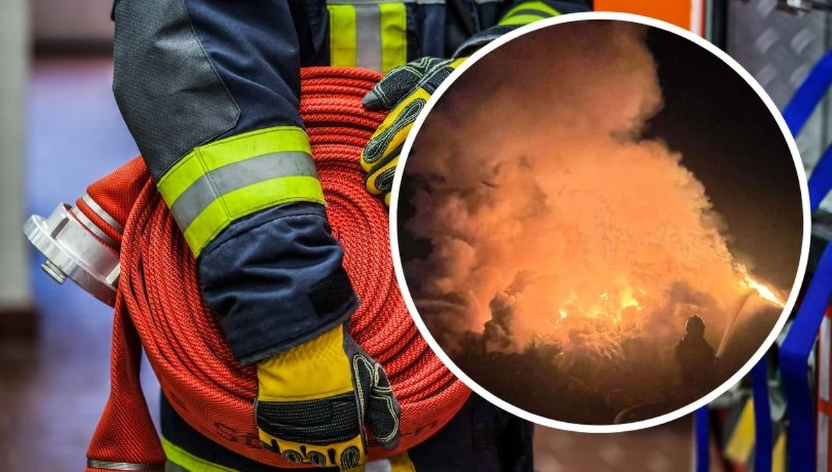 13 zastępów straży pożarnej gasi pożar składowiska biomasy w Sławoszewku w powiecie konińskim (Wielkopolskie). Ogień zauważono we wtorek po godz. 2 w nocy.