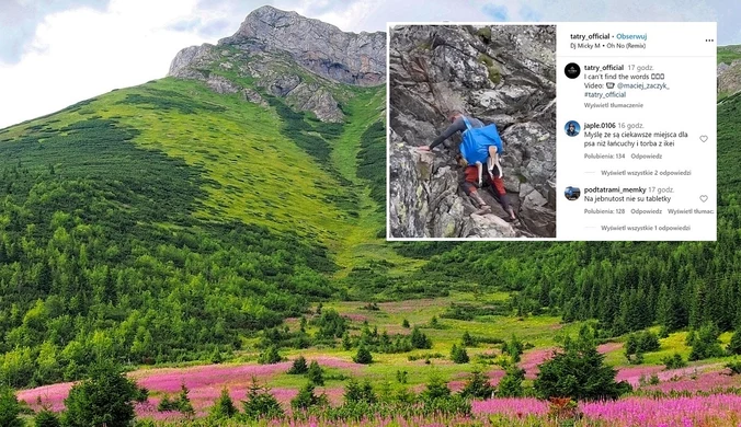 Tatry: Wspinał się z psem w torbie. Internauci oburzeni