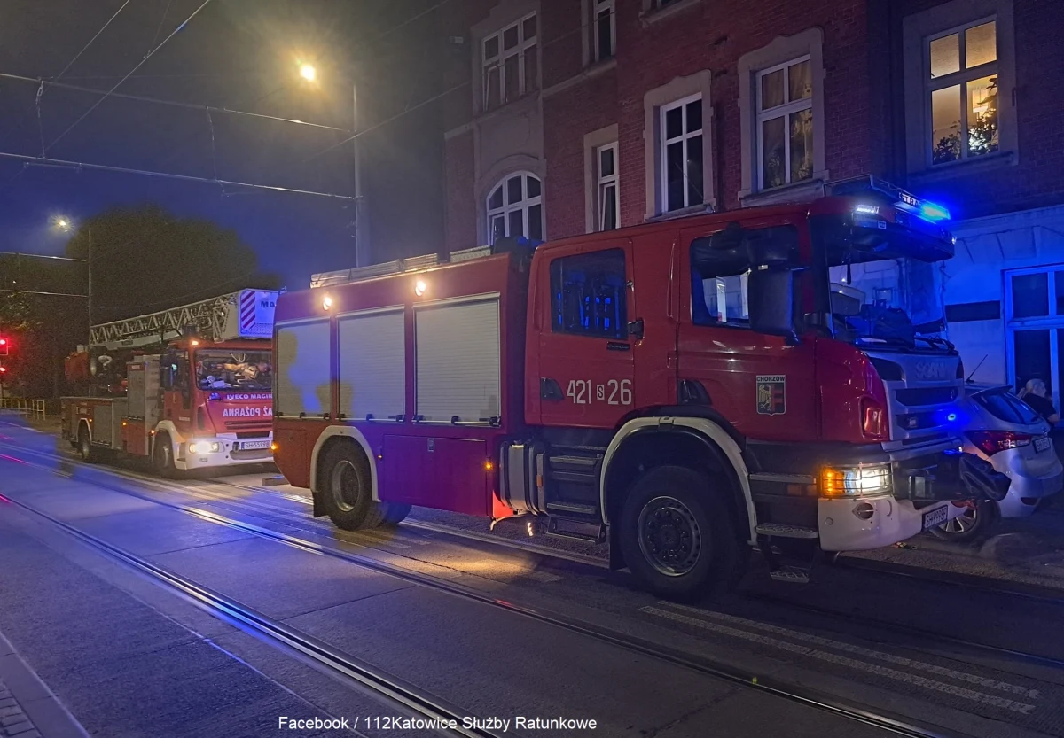 ​Nocna ewakuacja kilkunastu lokatorów z kamienicy w Chorzowie na Śląsku. W jednym z mieszkań wybuchł tam pożar. 