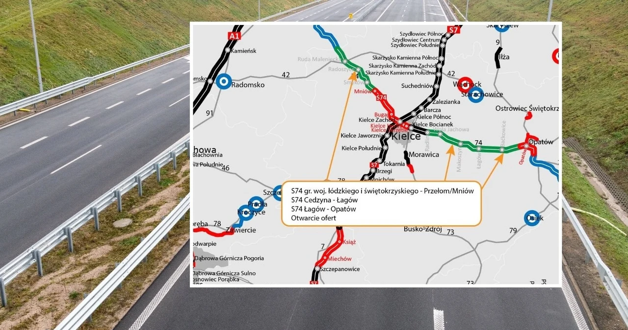 S74 Map Krok bliżej budowy kolejnego odcinka drogi ekspresowej S74 ...