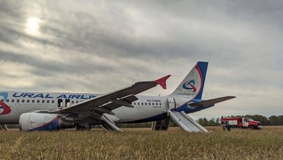 Samolot ze 159 pasażerami lądował na równinie w Rosji [FILM]