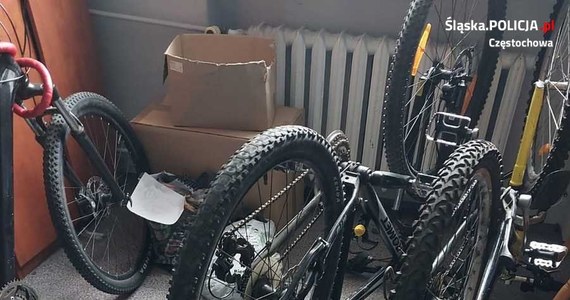 Policjanci z Częstochowy zatrzymali złodzieja rowerów. Mężczyzna kradł je żeby zdobyć części, bo chciał złożyć własny superrower.