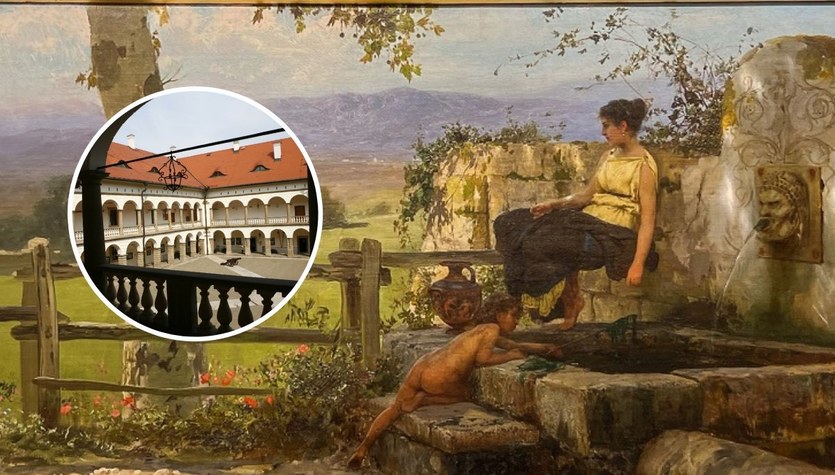 La primera muestra de la pintura de Semiradzhsky en más de 130 años.  La obra encontrada fue trasladada al castillo.