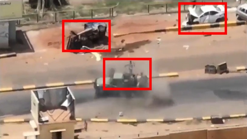 Armia Sudanu opublikowała film, na którym pokazała, jak szybko i sprawnie pacyfikuje pojazdy z bojownikami Sił Szybkiego Wsparcia za pomocą dronów kamikadze.