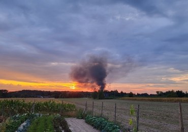Pożar składowiska odpadów w Nowym Miszewie