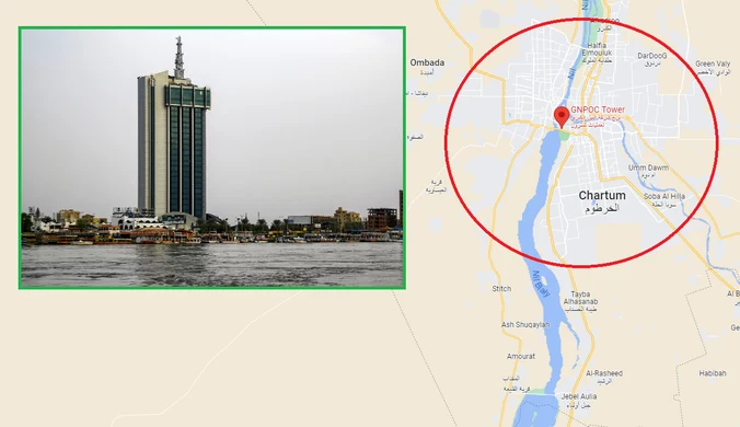 Kłęby dymu w stolicy Sudanu. Najsłynniejszy wieżowiec stolicy w ogniu