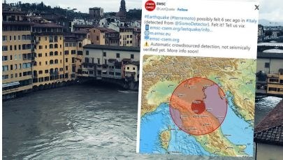 Trzęsienie ziemi we Włoszech. Najsilniejsze wstrząsy we Florencji i Prato