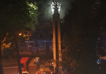 Pożar pustostanu w Rudzie Śląskiej