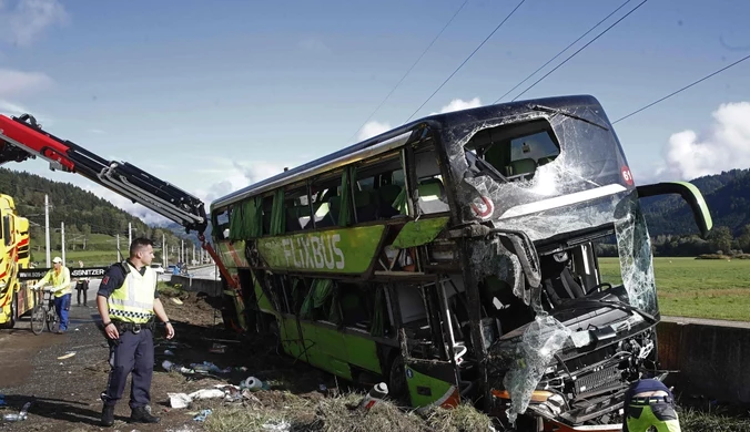 Wypadek autokaru Flixbus w Austrii. Jedna ofiara, wielu rannych