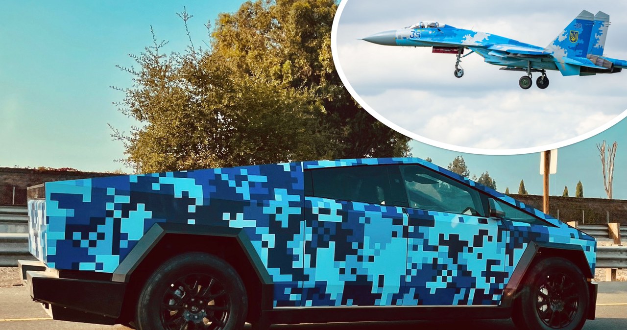 W mediach społecznościowych pojawiły się bardzo interesujące zdjęcia i nagrania, na których można zobaczyć Tesla Cybertruck na wolności. Pytanie tylko, dlaczego z kamuflażem przypominającym ten stosowany przez ukraińskie wojsko na swoich pojazdach?