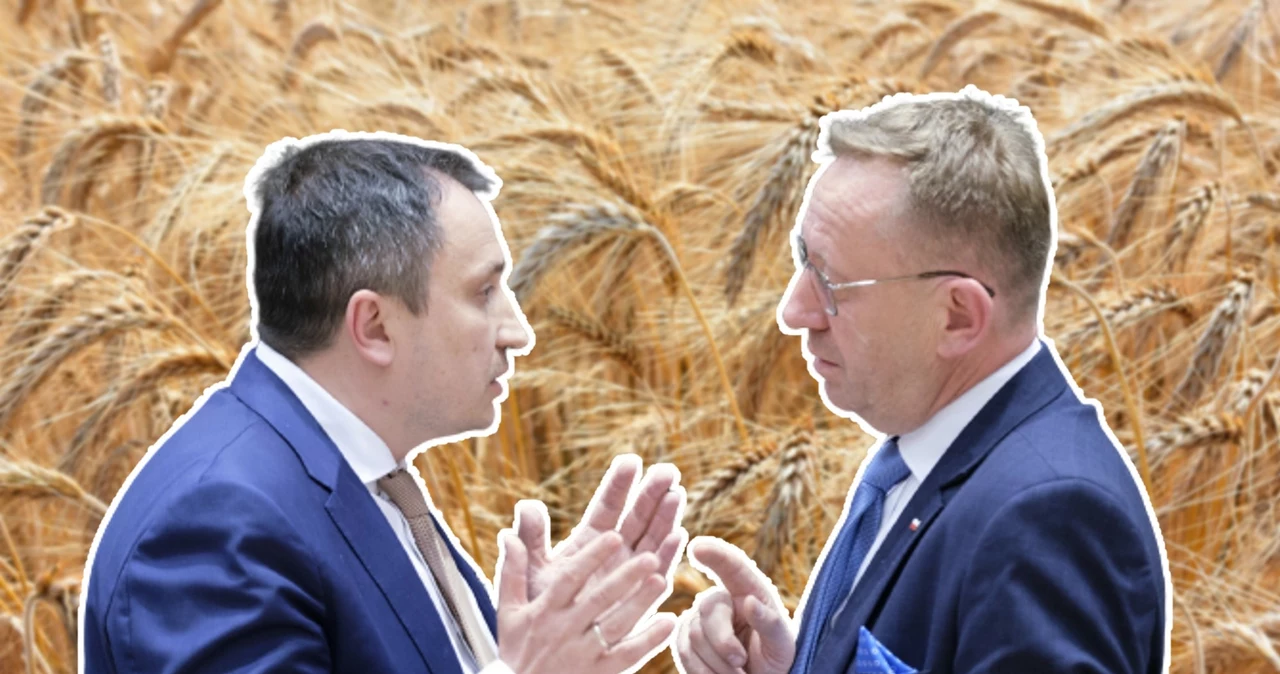 Ukraiński i polski minister rolnictwa. Podczas spotkania Robert Telus zaapelował do Ukrainy o wycofanie skargi do WTO