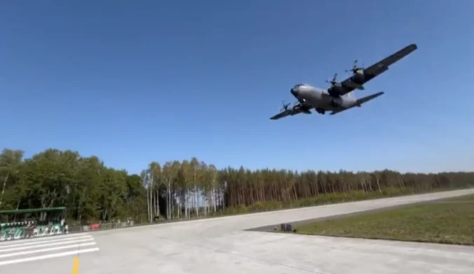 Tajne ćwiczenia na Mazurach. Ogromny Hercules C-130 w akcji 