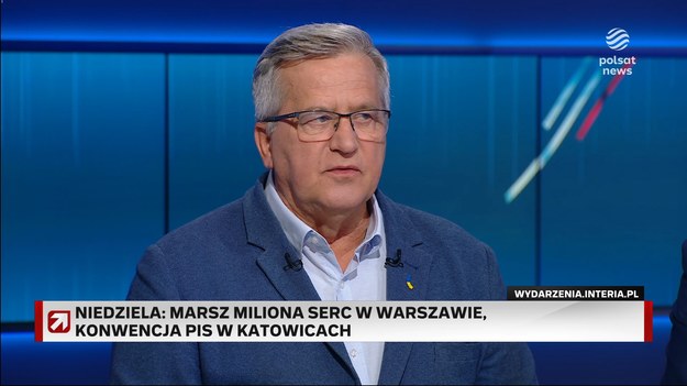 - Już się boją ulicy i nie są pewni czy ich sympatycy tak ochoczo przyjadą na apel, na wezwanie. Wiatr polityczny wieje w kierunku opozycji - mówił były prezydent RP Bronisław Komorowski o konwencji Prawa i Sprawiedliwości. Nawiązał tym sposobem do organizowanego przez Platformę Obywatelską Marszu Miliona Serc