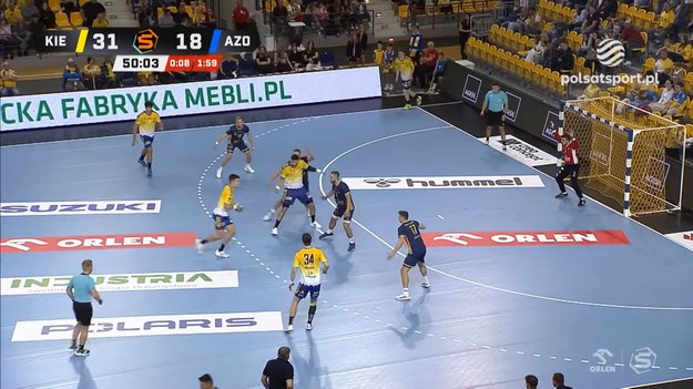 Skrót meczu Industria Kielce - Azoty Puławy 39:23 (22:12)

