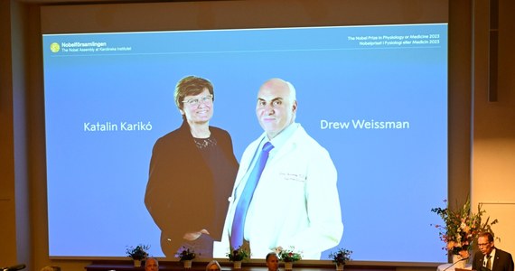 Instytut Karolinska przyznał Nagrodę Nobla z medycyny dwóm osobom: Katalinie Kariko i Drew Weissmanowi – ogłosił sekretarz Komitetu Noblowskiego Thomas Perlmann. Zostali wyróżnieni za odkrycia, które stały się podstawą opracowania skutecznych szczepionek mRNA przeciw koronawirusowi wywołującemu Covid-19.