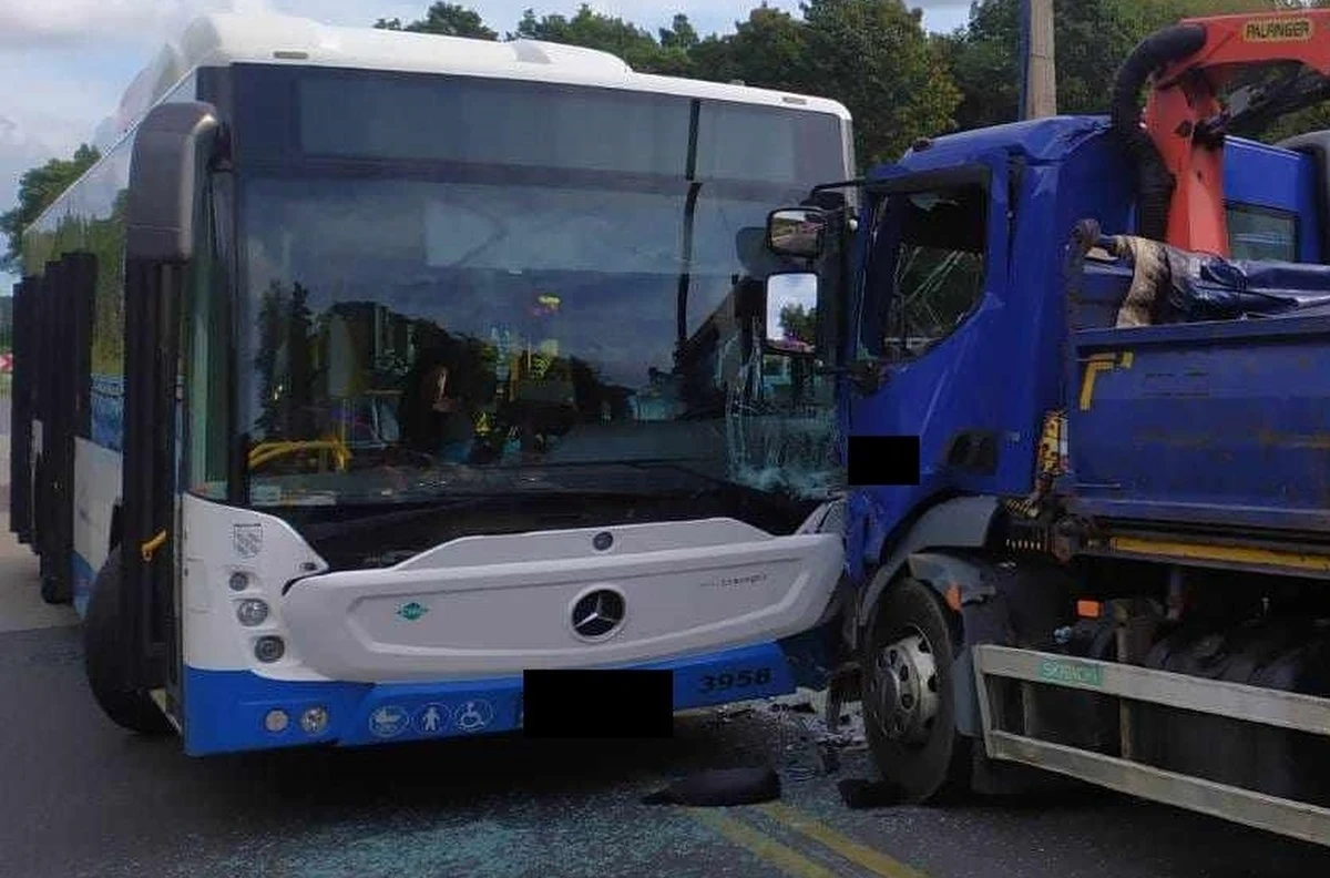 19 osób zostało poszkodowanych w wyniku zderzenia autobusu komunikacji miejskiej i ciężarówki w Rybniku (woj. śląskie), a osiem z nich zostało przewiezionych do szpitali - podały straż pożarna i policja.