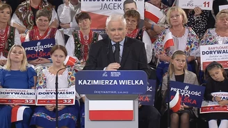 Debata wyborcza w TVP. Kaczyński odpowiada Tuskowi