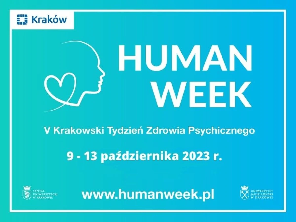 W Krakowie rozpocznie się w poniedziałek Human Week, czyli tydzień zdrowia psychicznego. To już piąta edycja wydarzenia, podczas którego eksperci będą mówić i udzielać odpowiadać na pytania dotyczące kondycji psychicznej i tego jak utrzymać osobisty dobrostan. 